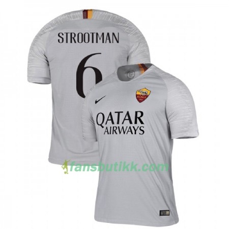 Fotballdrakt AS Roma Strootman 6 Bortetrøye 2018-2019 Kortermet